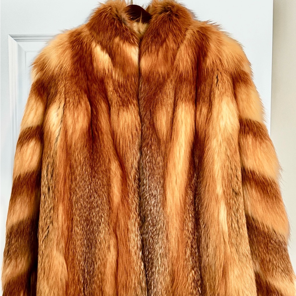 Elegant red fox jacket